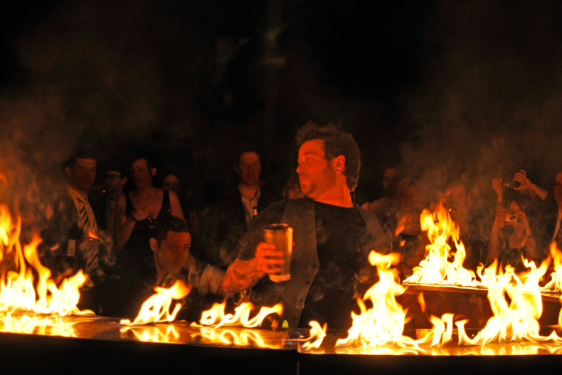 James Dean Prague Fire Show Bar