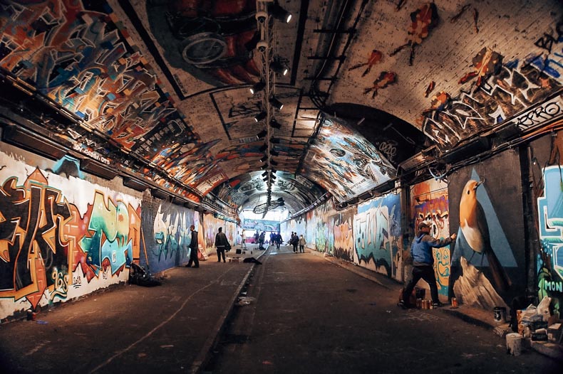 Leake Street at Waterloo Vaults London