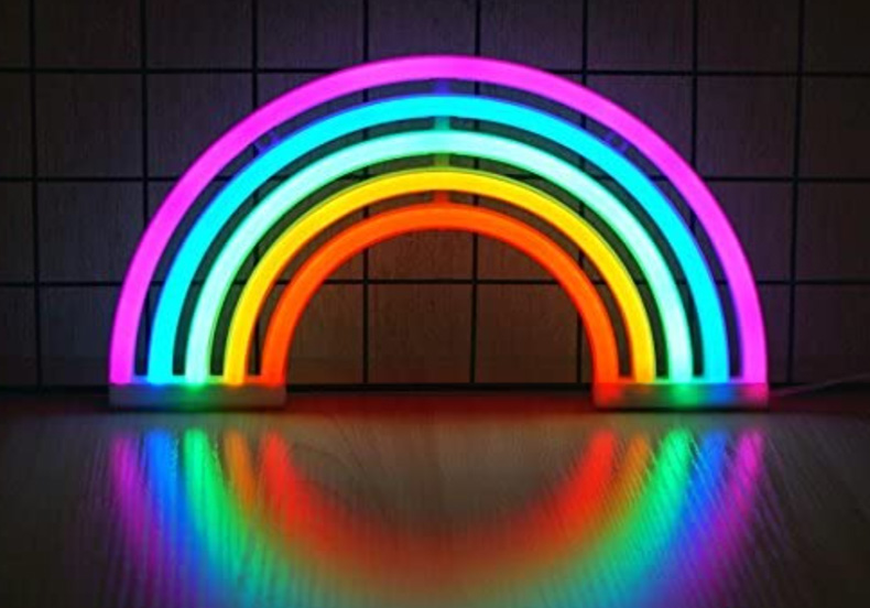 Neon rainbow light