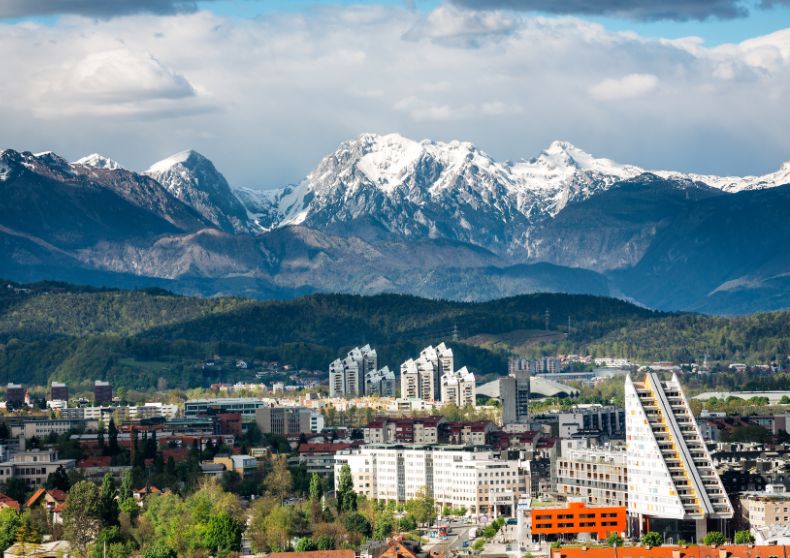 Snowcapped Alps Ljubljana